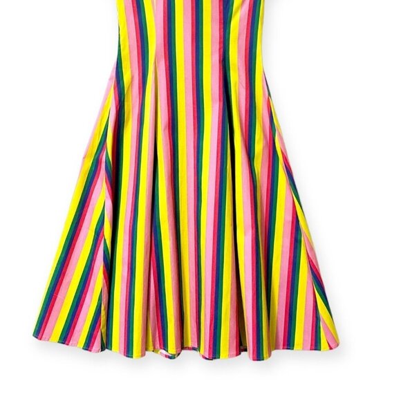 STAUD Alice Multicolor Stripe Knotted Poplin Midi Dress Size 2 NWT - Picture 11 of 16